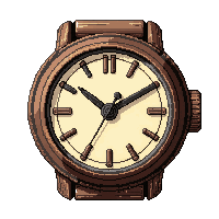earring clock hand  chocolate brown suede