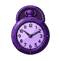 earring clock hand  royal purple satin