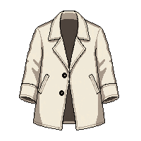 leather duster coat  cream white linen