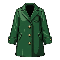 leather duster coat  emerald green velvet