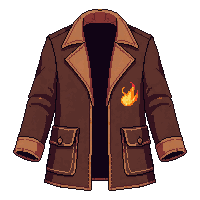 leather duster coat  inventor spark burned
