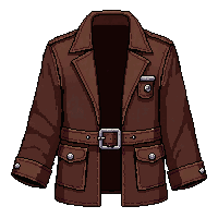 leather duster coat  silver buckle clasp