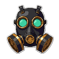 mask respirator brass  collector mint condition