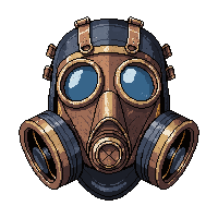 mask respirator brass  combat modified