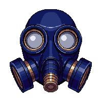 mask respirator brass  deep navy blue
