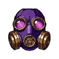 mask respirator brass  royal purple satin