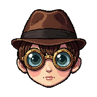 monocle magnifying  chocolate brown suede