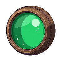 monocle magnifying  emerald green velvet