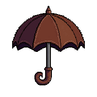 parasol umbrella  chocolate brown suede
