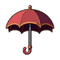parasol umbrella  copper accent detail