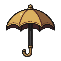 parasol umbrella  golden brass trim
