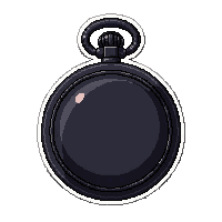pocket watch chain  midnight black leather