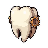 ring cog tooth  cream white linen