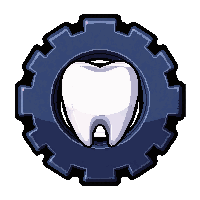 ring cog tooth  deep navy blue