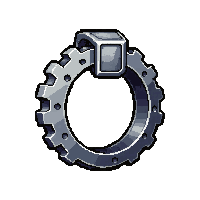 ring cog tooth  silver buckle clasp