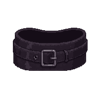 sash utility belt  midnight black leather