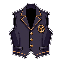 waistcoat embroidered  copper accent detail