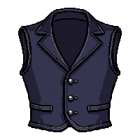 waistcoat embroidered  deep navy blue