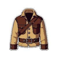 waistcoat embroidered  explorer weathered