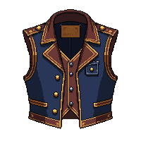 waistcoat embroidered  inventor spark burned