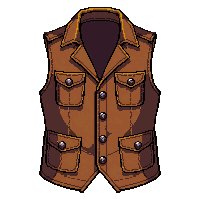 waistcoat embroidered  mechanic oil stained