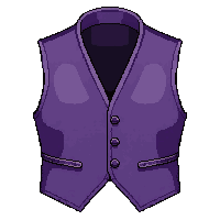 waistcoat embroidered  royal purple satin
