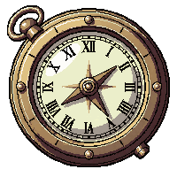 clockwork compass  silver nickel plated