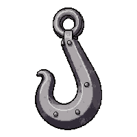 grapple hook steam  silver nickel plated