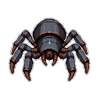 mechanical spider bot  damaged but ticking