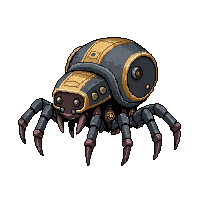 mechanical spider bot  electric sparking
