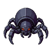mechanical spider bot  iron cast dark