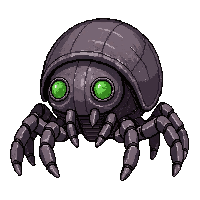 mechanical spider bot  oversized comical
