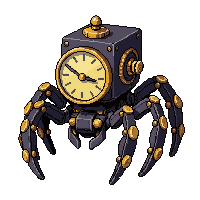 mechanical spider bot  ticking clockwork
