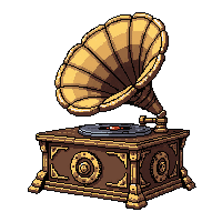phonograph music box  gear covered ornate