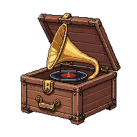 phonograph music box  leather and wood