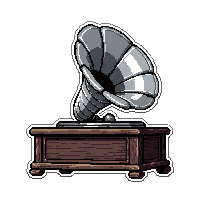 phonograph music box  silver nickel plated