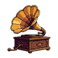 phonograph music box  worn antique aged