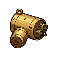 pneumatic arm brace  polished brass gold
