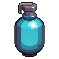 steam grenade bomb  glowing aether blue