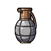 steam grenade bomb  silver nickel plated