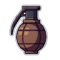steam grenade bomb  worn antique aged