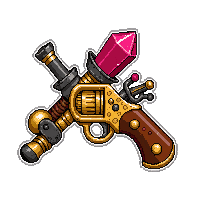 steam pistol flintlock  crystal powered gem