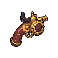 steam pistol flintlock  gear covered ornate