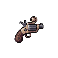 steam pistol flintlock  worn antique aged