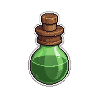 syringe aether fluid  copper patina green