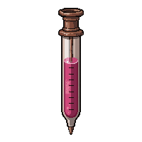 syringe aether fluid  worn antique aged