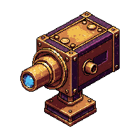 telescope brass  crystal powered gem