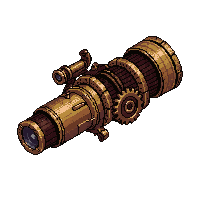 telescope brass  gear covered ornate