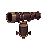 telescope brass  iron cast dark