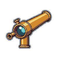 telescope brass  oversized comical